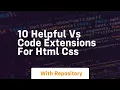 10 helpful vs code extensions for html css