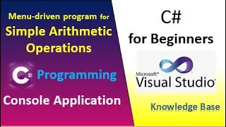 Menu-Driven Program for simple arithmetic operations
