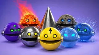 Satisfying Robot PACMAN Physics Simulations | 3DCG Showcase 【4K 60fps】