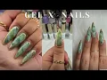 How To Create EASY Jade Marble Nail Art Using BORN PRETTY Jelly Gel Polish DIY GEL-X NAILS