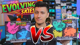 Which has BETTER PULL RATES EVOLVING SKIES Elite Trainer Boxes OPENING