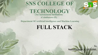 NUMPY FULL STACK SNSINSTITUTIONS