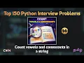 Count Vowels and Consonants in a String Top 150 Python Interview Problems in Tamil