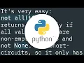 What is the best way to check if a tuple has any values in Python