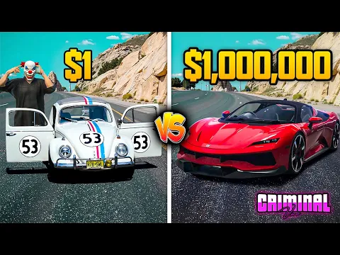 AUTO de $1 vs FERRARI de $1.000.000 en GTA 5 | ?CriminalVice #1