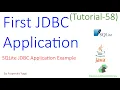 Creating SQLite JDBC Application First JDBC Program Java Tutorial - 58 latest 2020