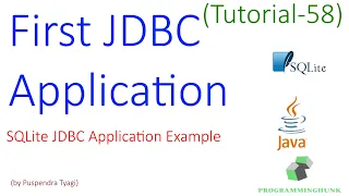 Creating SQLite JDBC Application First JDBC Program Java Tutorial - 58 latest 2020