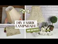 How to Recover a Lampshade with Fabric Easy NO SEW Fabric Covered Lampshade
