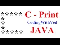 C print in star pattern Star Print in pattern CodingWithved coding Ved Alfapattern print