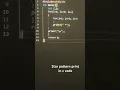Star pattern print in c programming tutorial