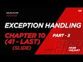 Exception Handling Java Chapter 10 Java Theory Course