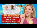 How to Choose the Right Verse or Poem for a Funeral Prayer Card