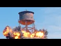 PORTLAND CONTROLLED DEMOLITION Centennial Mills Water Tower Cinecam4K 60FPS