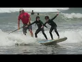 Pismo Beach Creative Innovation Surfboard Becomes a Boat Ven Bien Cali