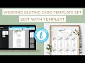 Edit with Templett V2 - Wedding Seating Card Template Set tutorial