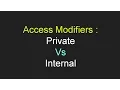 Difference Between Private and Internal Access Modifier