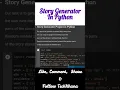 Story Generator Project In Python