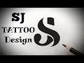Drawing SJ letter tattoo design/S and J tattoo designs Combination Letter tattoo ideas designs