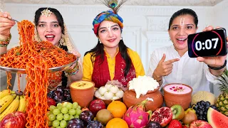 Guess the Correct Word Food Challenge | Dragon Fruit👹, Rasgulla, Rasmalai, Makhhan, Kulhad Lassi etc