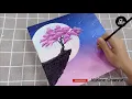 Download Lagu Vẽ đêm trăng - Moonlight night painting | Acrylic painting | AliNice Channel