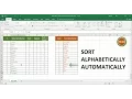 TECH-006 - Create a list that automatically sorts data alphabetically as you enter data in Excel