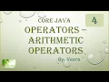 Core JAVA - Arithmetic Operators