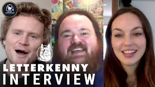 letterkenny s10 interviews with nathan dales michelle mylett k trevor wilson u0026 more