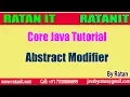Core Java Tutorial Modifiers in java Abstract Modifier By Ratan sir