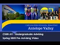 S23 Pre-Advising Recorded Workshop