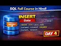 SQL INSERT INTO Tutorial in Hindi Data Insert in Table SQL Full Course Day 4
