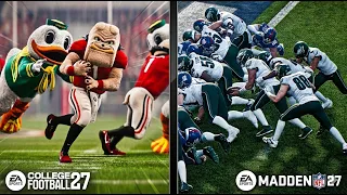 we just got a bunch of new gameplay leaks of college football 27 u0026 madden nfl 27 