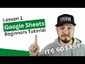 Google Sheets for Beginners Lesson 1