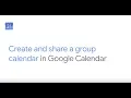 Create a shared calendar