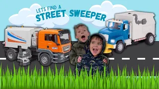 Download Arlow and Will play with their BRUDER STREET SWEEPER and LOOK for the REAL STREET SWEEPER MP3