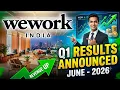 Wework India Share News Q1 Results Out Today