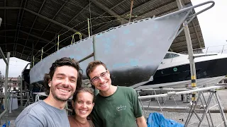 ⛵️UPDATED Tour of our abandoned Sailboat (2.5 months of refit after 22 years on the hard) #097