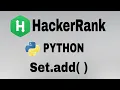 Set add Hackerrank Python Solution English Explanation