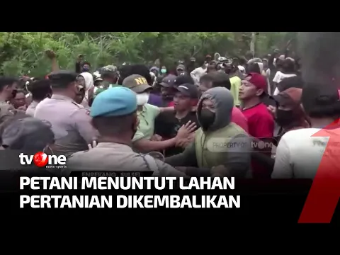 Aksi Demo Petani Nyaris Diwarnai Adu Jotos
