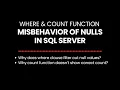SQL - NULL values Are Excluded in WHERE clause Dealing with Null Values In Where Clause
