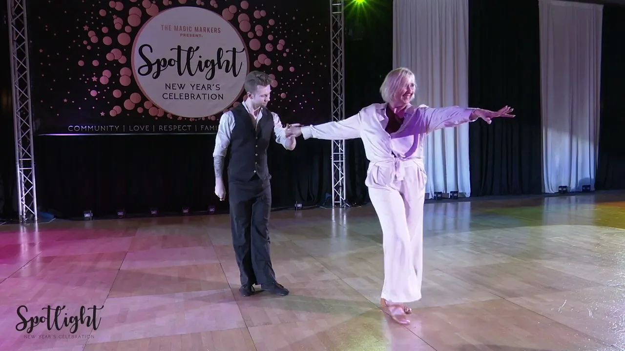 Spotlight New Year's Celebration 2023 Novice Pro Am Spotlight Lisa Schierholz with Jonathan Wolfgram