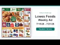 Lowes Foods Weekly Ad 26 - 26 Best Deals