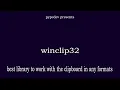 Python3 - How to work with windows clipboard winclip32 will help
