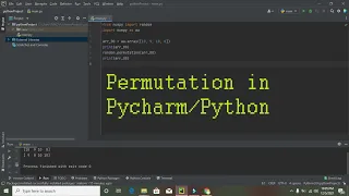 permutation in pycharm permutation in python