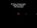 3D Wavy Circle Loader Animation Effects Using HTML CSS CSS Animation Tutorial