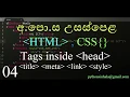 04 HTML Tags inside head title meta link style