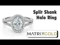 Designing a Stunning Split Shank Halo Ring in MatrixGold