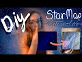 How to Create Your Own STAR MAP Artwork - Art Tutorial DIY Watercolor
