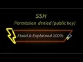 SSH Permission Denied Public Key Issue Expert Fix Full Explanation