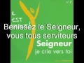 Lagu Bénissez le Seigneur, vous tous serviteurs