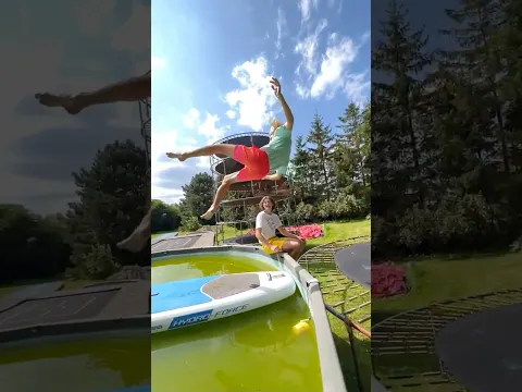 Schaffe ich UNMÖGLICHEN EKELPOOL SALTO? (mit Trampolin!)